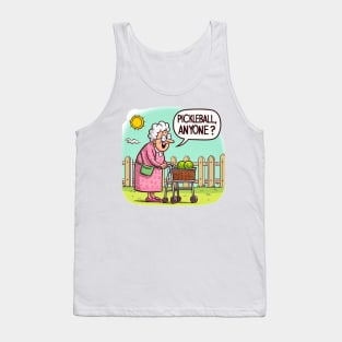 Pickleball, Anyone? Old Lady in Walker #2 Tank Top